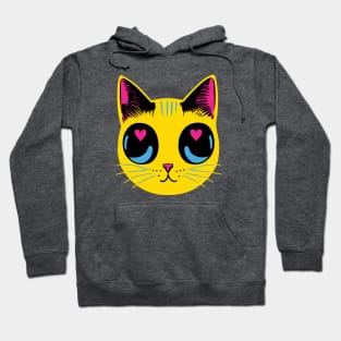 Pansexual Pride Cat - Heart Eyes T-Shirt Hoodie